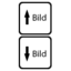 Das Piktogramm zeigt die Bild auf/Bild ab-Tasten einer Computertastatur.