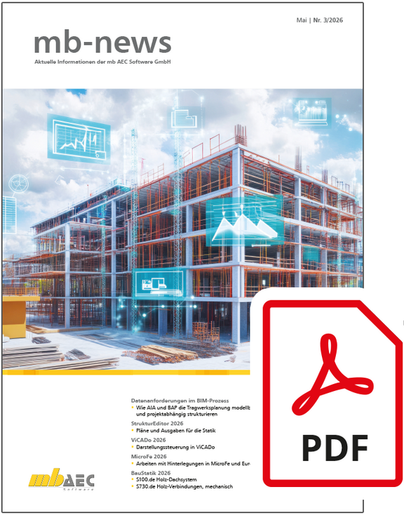 mb-news, Ausgabe 03/2026 (PDF, ~9,8 MB) mb-news 03-26 - Titelseite der mb-news mit PDF-Symbol