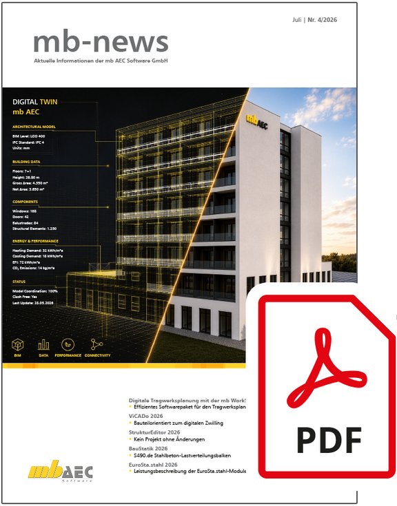 mb-news, Ausgabe 04/2026 (PDF, ~12,8 MB) mb-news 04-26 - Titelseite der mb-news mit PDF-Symbol